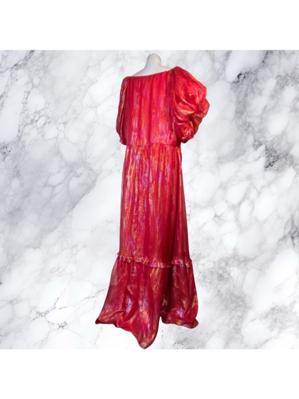 Jessakae Pixie Dress Plus Size in Red Holographic Oil Spill - Picture 12 of 12